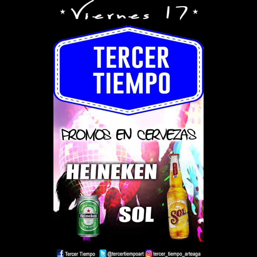 tercertiempoart's tweet photo. Se viene un lindo finde .. arranca este VIERNES 17 en TT .
Te esperamos con muchas sorpresas #PromoSol #PromoHeineken
Participa por cenas y consumiciones con un Rt https://t.co/4PM7MQHkXM