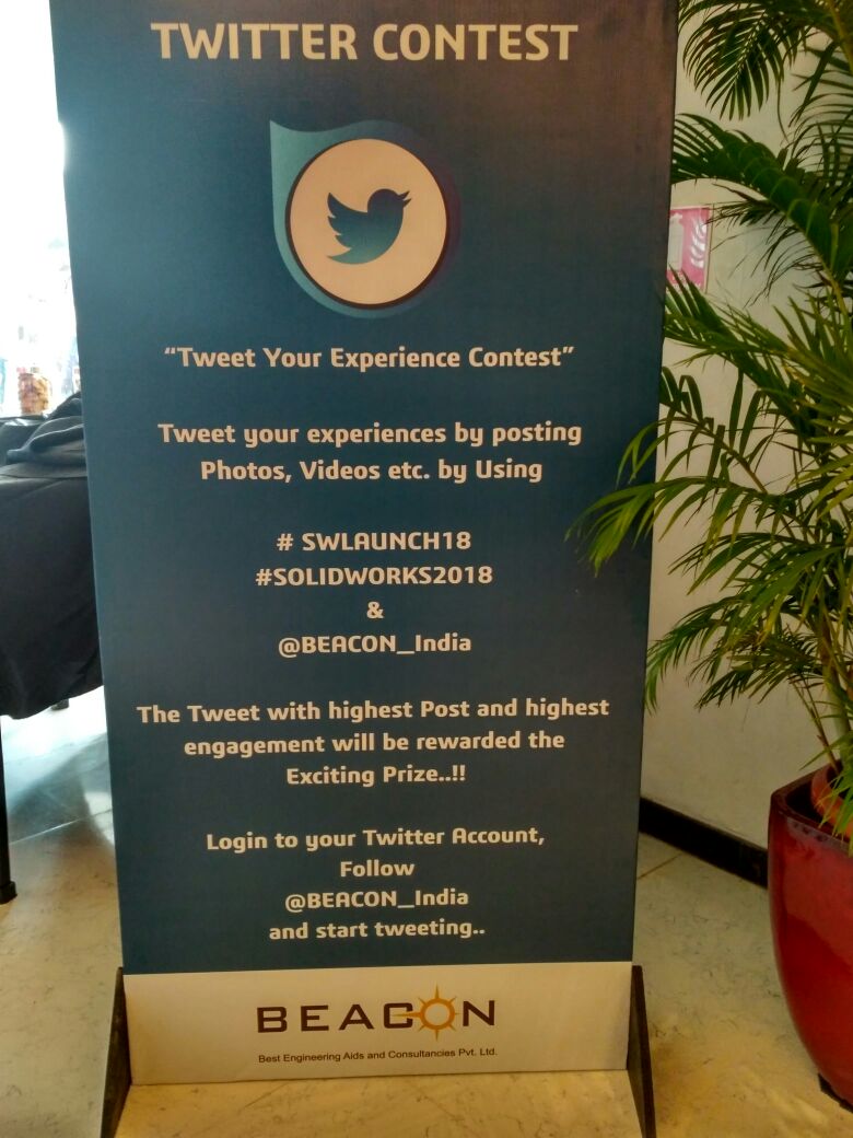 ManikUtils's tweet image. There is a contest!  #win_Prizes!  Follow @BEACON_India #SWLAUNCH18 #SOLIDWORKS2018 #MUMBAI
