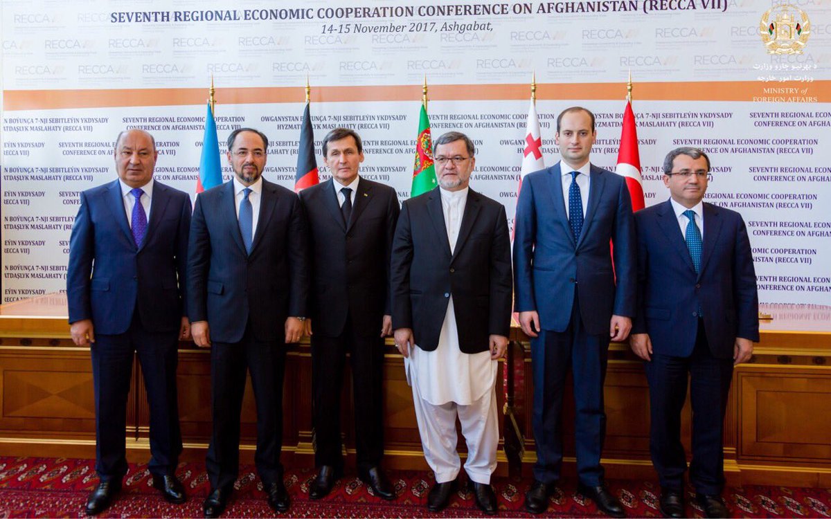 SalahRabbani's tweet photo. The theme of our 7th RECCA Meeting this year on “Deepening Connectivity & Expanding Trade through Investment in Infrastructure & Improving Synergy” is timely & an opportunity 2 act upon. I thank all the participants. Profoundly thankful to Turkmenistan 4 hosting this conference https://t.co/qGP87x6sr5