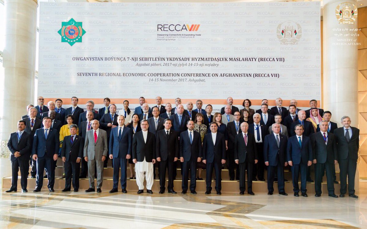 SalahRabbani's tweet photo. The theme of our 7th RECCA Meeting this year on “Deepening Connectivity & Expanding Trade through Investment in Infrastructure & Improving Synergy” is timely & an opportunity 2 act upon. I thank all the participants. Profoundly thankful to Turkmenistan 4 hosting this conference https://t.co/qGP87x6sr5