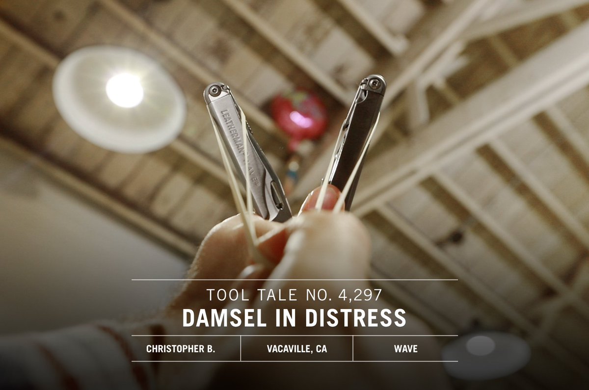 leathermannz's tweet photo. Another use for the Wave is found, as a slingshot to rescue a “Damsel In Distress.” #ToolTales #ForRealLife https://t.co/6rAAbaoc4j https://t.co/k12sQ8MH5a