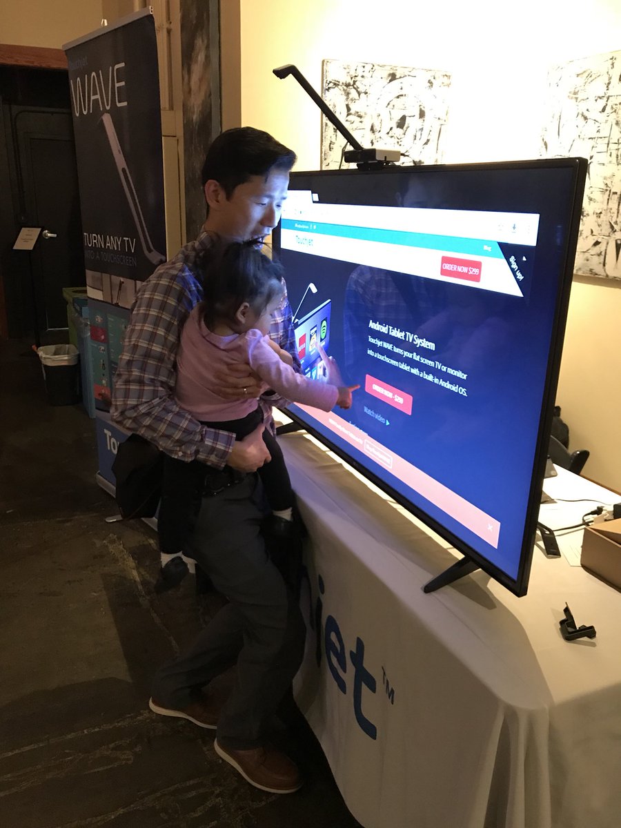 katrynapub's tweet photo. #Touchjet turns your TV into a touchscreen! So easy a toddler can use it! #getgeekedSF https://t.co/LUHCO7IJNp