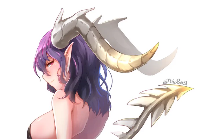 らくがき。デカイ角が好き。 