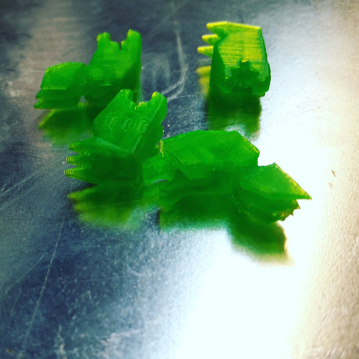 SeattleMakersHQ's tweet photo. Can you tell what we're #3dprinting now?  These completed feet are from the green version of the last video.
.
Comment your guesses and stay tuned to see more...
.
#3ddesign #3dprinter #diy #electronics #gadgets #learn #make #makers #makerspace #seattle #seattlemade #seattlemaker https://t.co/pFm94qdcDs