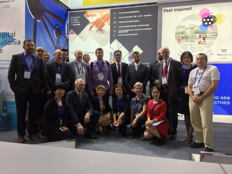 Sur le stand <a href="/AWEX_Belgium/">Wallonia Export & Investment Agency</a> avec <a href="/digitalwallonia/">Digital Wallonia</a> en évidence avec les entreprises du #BW et d’ailleurs au China HiTec Fair à #Shenzhen
