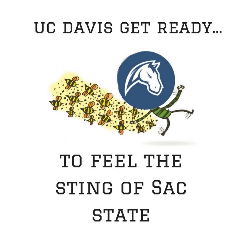 FEAR THE SWARM!! We’re coming for you UC Davis! #letsdothis #stingersup #Sacstate