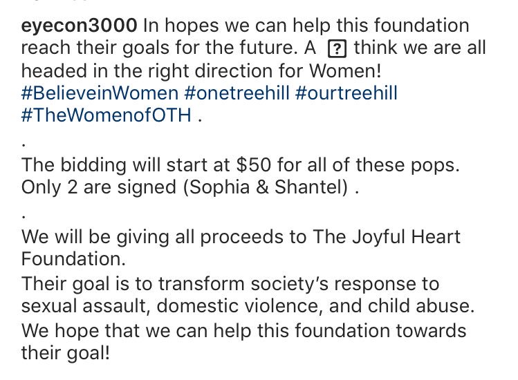 EyeCon3000's tweet photo. Bidding is on our Instagram & FB page!
๐ช๐ผ๐โ๐ผ
https://t.co/VXU7l7T8KW
#OneTreeHill #BelieveWomen #OurTreeHill https://t.co/nyxINhnVnk