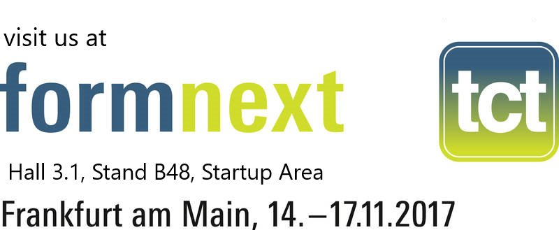 Meet <a href="/Prosper3D/">Prosper3D</a> #formnext  
Frankfurt am Main 
Hall 3.1, Stand B48, Startup area @formnext_expo
November 14-17, 2017
#formnext2017 #additivemanufacturing