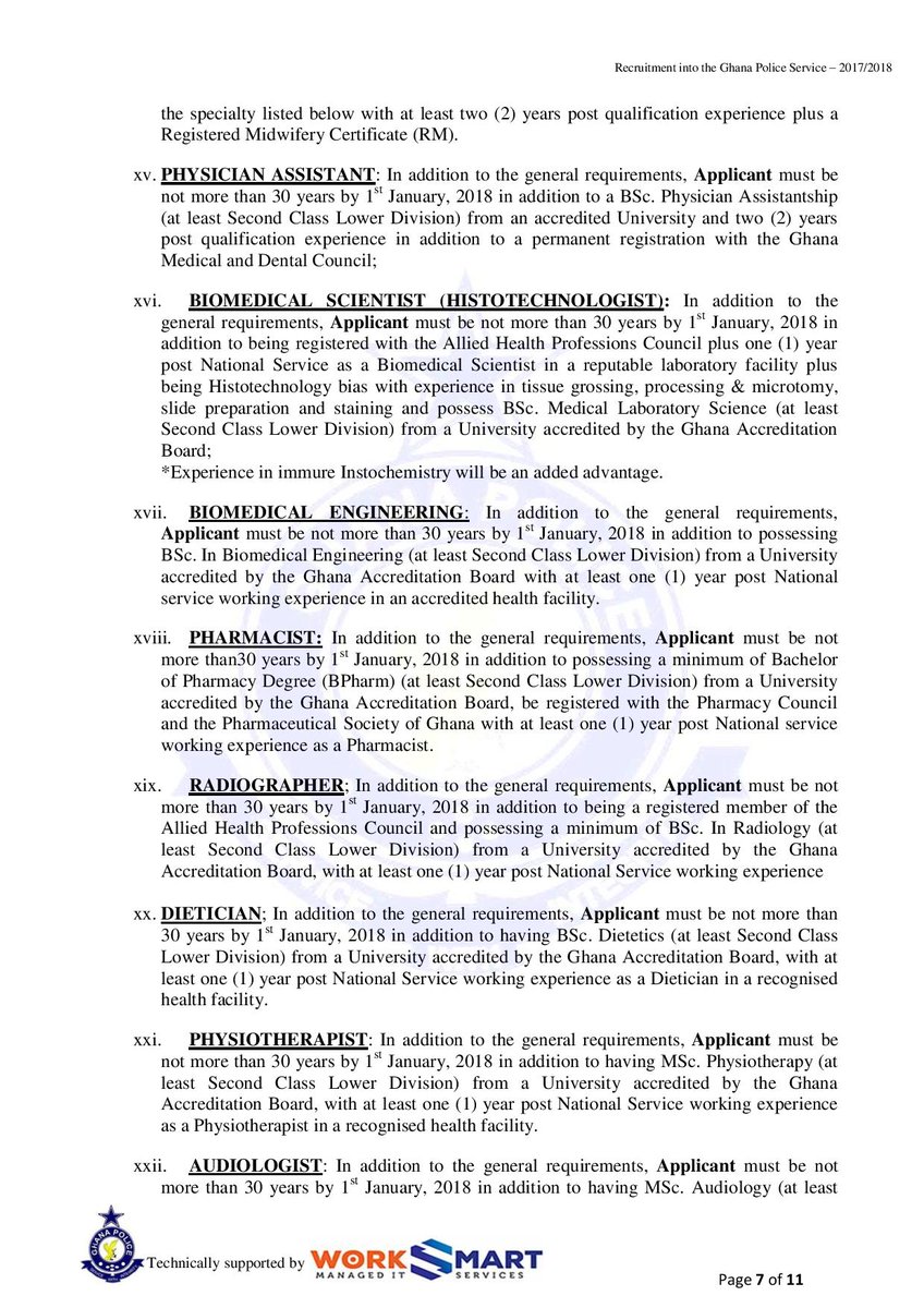 GhPoliceService's tweet photo. @Starr1035Fm @Joy997FM @thegbcghana @Ghanaian_Times @GHOneTV @Graphicgh @peacefmonline @Citi973 @tv3_ghana @AtinkaTV ANNOUNCEMENT - POLICE RECRUITMENT 2017/2018.
APPLICATION OPENS ON MONDAY, 20TH NOVEMBER, 2017 https://t.co/BJ9xvGr1RB