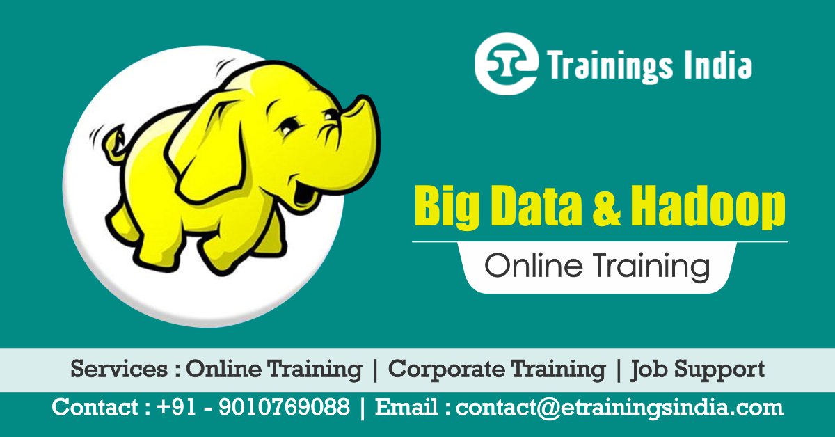 eTrainingsIndia's tweet image. goo.gl/A7zZ1j
Learn advanced Bigdata/Hadoop Online Training Course from etrainingsindia Hadoop Expert Trainer call +91-9010769088.
#BigDataHadoopOnlineTraining 
#HadoopTraining 
#BigdataTraining 
#HadoopOnlineTraining 
#BigdataHadoopTraining 
#BigdataCourses