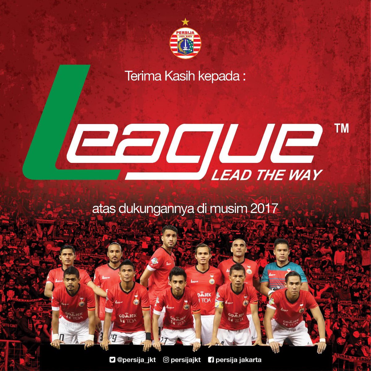 Persija_Jkt's tweet image. #Persija mengucapkan rasa terima kasih kepada @league_world yang telah mendukung perjalanan Macan Kemayoran di musim 2017 😊

#PersijaJakarta #PersijaSelamanya