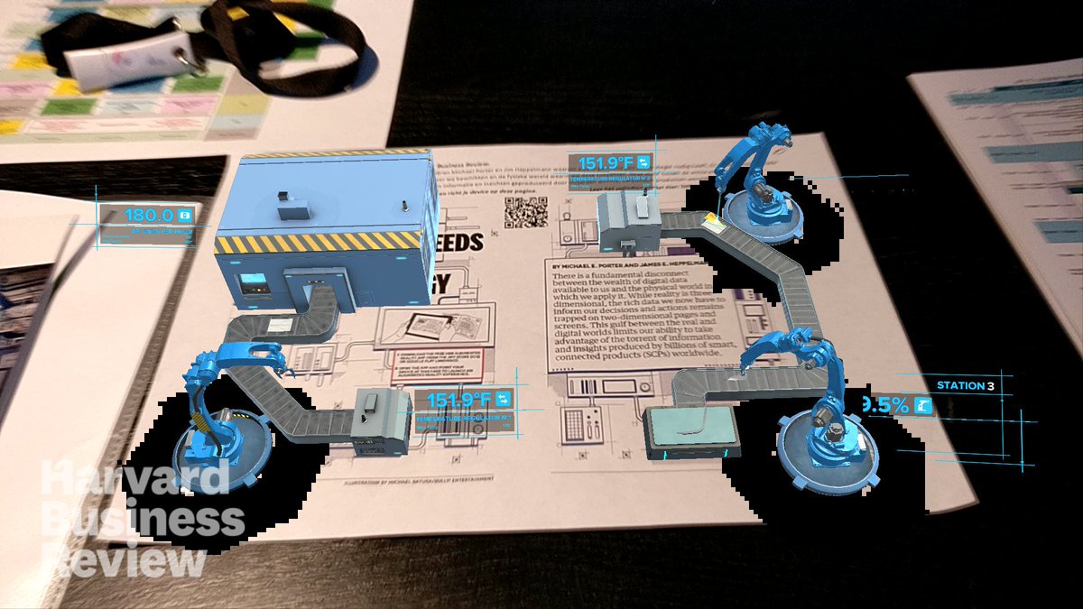 ptcusernl's tweet photo. Check this out! The HBR app. Launch AR experiences from the Nov–Dec 2017 HBR article “Why Every Organization Needs an Augmented Reality Strategy,” by Michael Porter and James Heppelmann CEO of PTC. @PTCUSERNL Benelux Event 2017. https://t.co/AJjRpCAhY5