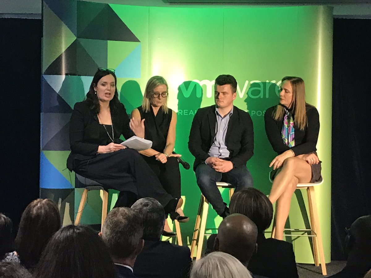 MarnieOD's tweet photo. A "Rockstar" panel at this mornings D&amp;I event @vmwarecork @DeborahFW @TheHarryMcC @GillianKeating3 and Charley Woodward #daretobeyourself #vminclusion #vmware #DiversityandInclusion https://t.co/0begskAvJ2