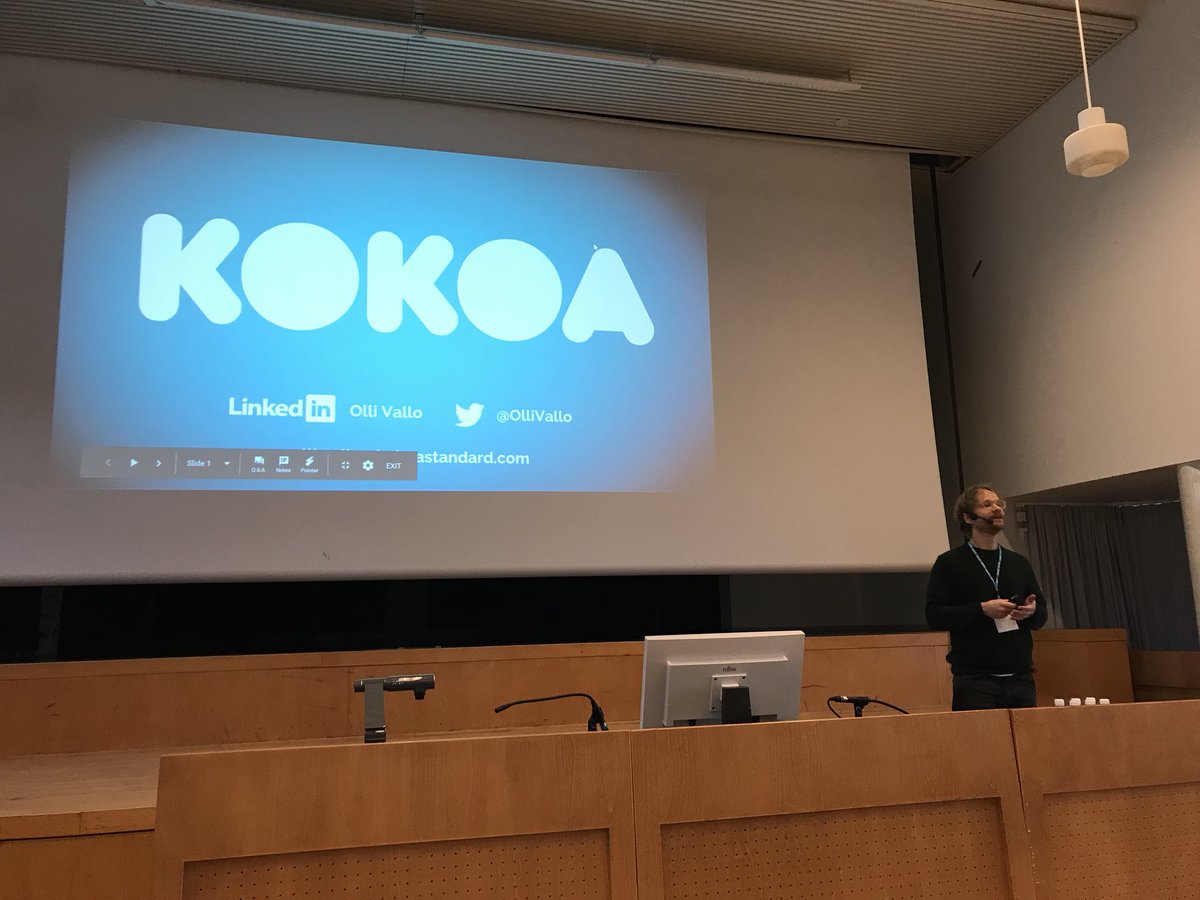 aleksikomu's tweet photo. Keynote - Olli Vallo, Kokoa Agency - Näin valikoit parhaat oppimisapplikaatiot käyttöösi. Mahtava meininki #ipedailo ! https://t.co/ahScVh8an9
