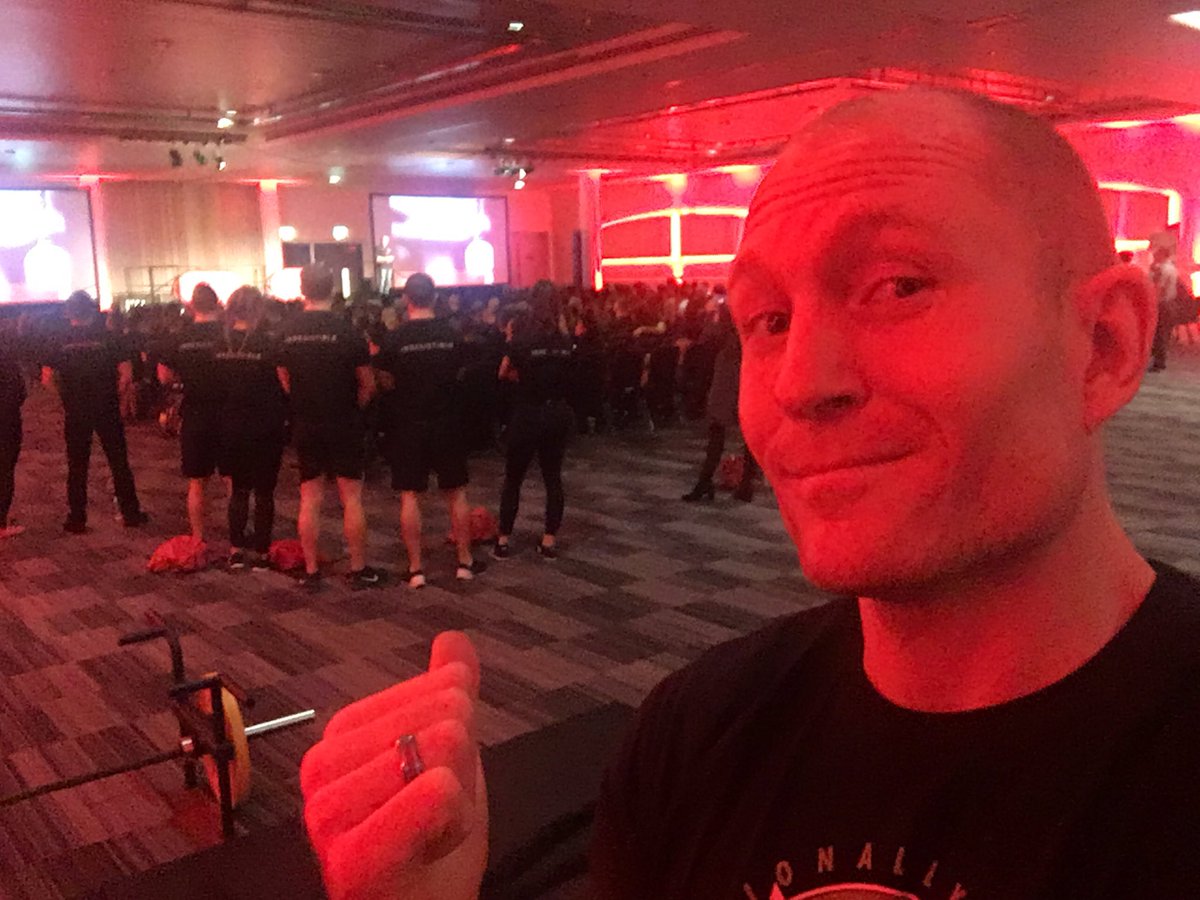 S3_Fitness's tweet photo. Down at @VirginActiveUK Live summit. I'll be presenting @GUNeXtraining with @WolversonFit to 600 PTs. #gunex #gunextraining #virgin #virginactive #wolversonfitness #mastertrainer #elasticresistance #chestergym #bodyweight #gym #personaltrainer https://t.co/k91MKmiZgD
