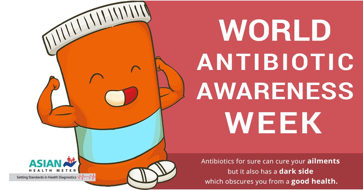AsianHealth's tweet photo. Antibiotic is an evil if consumed a lot, speak to your doctors when you feel you are intaking lot of antibiotics.
#BeAntibioticsAware #AntibioticResistance #Antibiotics #AntibioticAwarenessWeek #SwasthaBharat #Health #AsianHealthMeter
https://t.co/16dkHRhde1 https://t.co/BZeHyPyZ2o