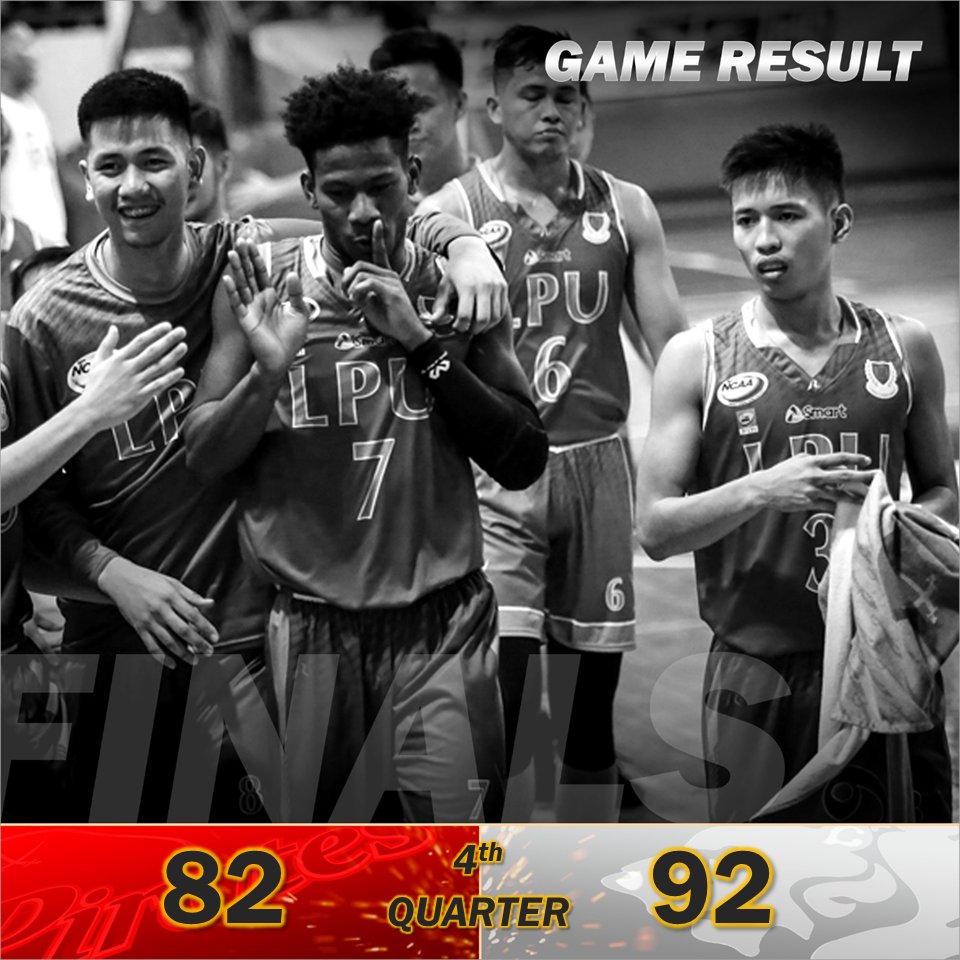 Definitely, this is a historic NCAA season for LPU. Congratulations to SBC and for the Pirates, we are still proud of you LPU pirates Men's Basketball Team. Taas noo, isisigaw para sa LYCEUM NA MINAMAHAL #VivaVivaPirata