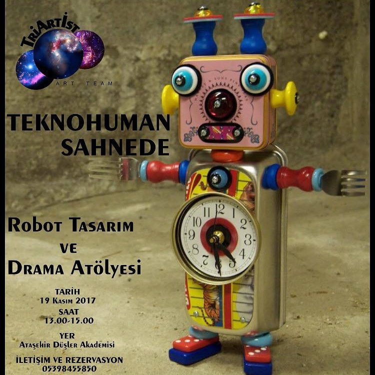 Atölye katılımcıları büyüyen bu teknoloji ile birlikte, gelecekteki Dünyada nelerin değişmiş olacağını, nelere ihtiyaç duyulacağını drama eğitimcileri ile tartışırlar. Güçlerinden faydalanarak gelecekte hayal ettikleri gerçekleştiren robotlar tasarlarlar.Kontenjanımız sınırlıdır
