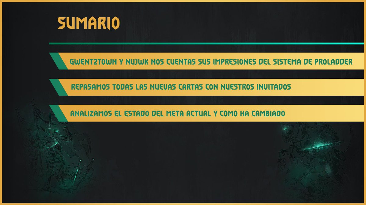 Gwent_Esp's tweet photo. Si os perdisteis nuestro ultimo #TalkShow #LaEsculadelLobo hablando sobre el ultimo parche y el sistema de #ProLadder la semana pasada, ya podéis volver a verlo, en el canal de #Youtube de nuestro compañero @Skorje_FTW
#Gwent @Gwent_ES
https://t.co/gyq7Z3B8ri https://t.co/YCYb4fCGQf