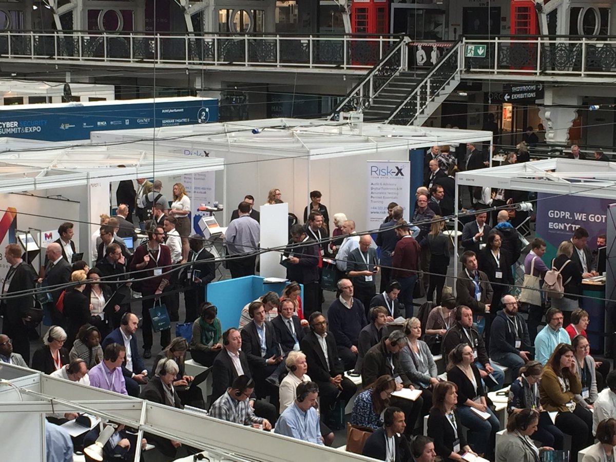 RiskX_UK's tweet photo. Been a busy morning so far at #Cybersec2017 https://t.co/o86rObRrfi
