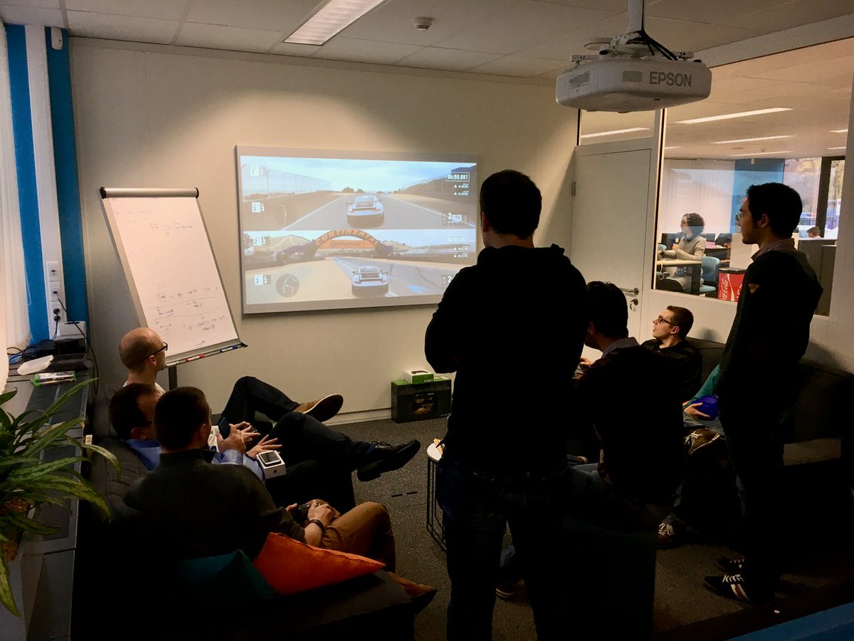 Our Xbox One X has arrived = queueing during lunchtime ;-)  #sonarato