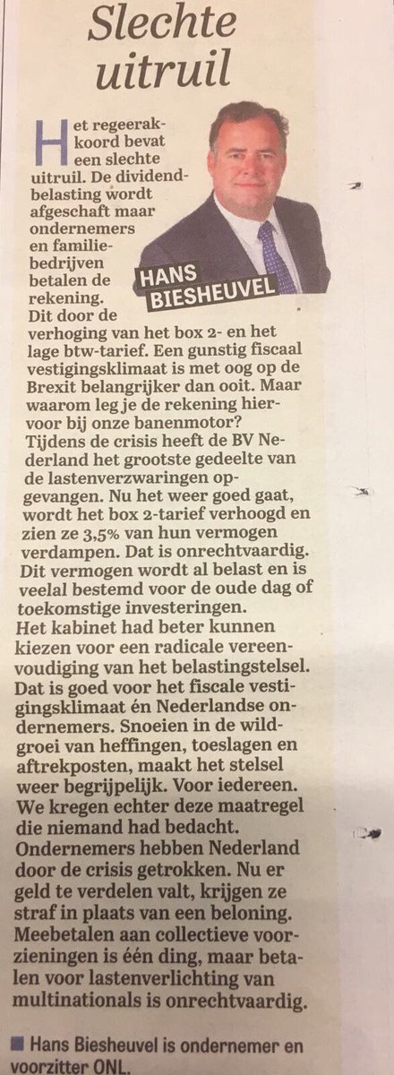 onl's tweet image. Tijdens de crisis heeft de BV Nederland het grootste gedeelte van de lastenverzwaringen opgevangen. Nu het weer goed gaat, wordt het box 2 tarief verhoogt en zien ze 3,5% van hun vermogen verdampen. Dat is onrechtvaardig.