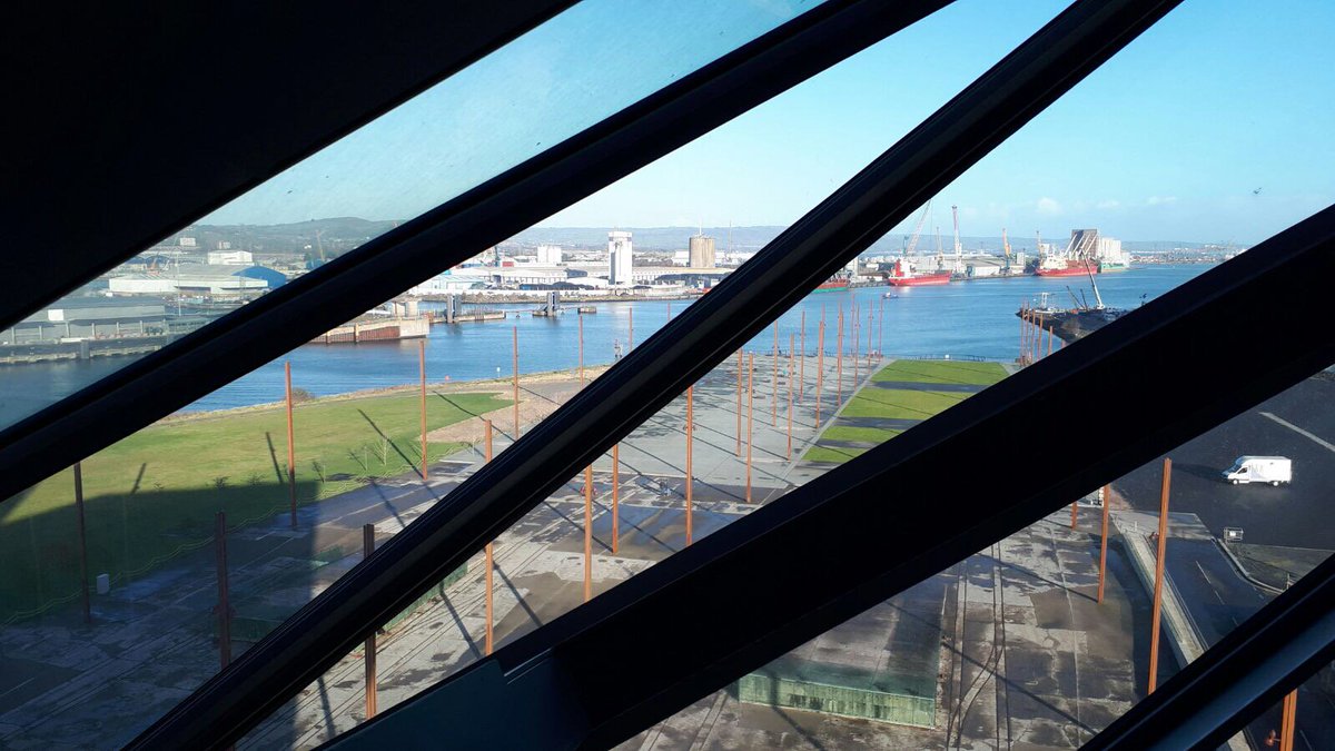 ProfilePub19's tweet photo. Views of slipways from the Britannic Suite at @TitanicBelfast on the #PIFAwards Judging Day - not a bad day at the office! #ProfileEvents #EventManagement https://t.co/ALaFQpZ7YO
