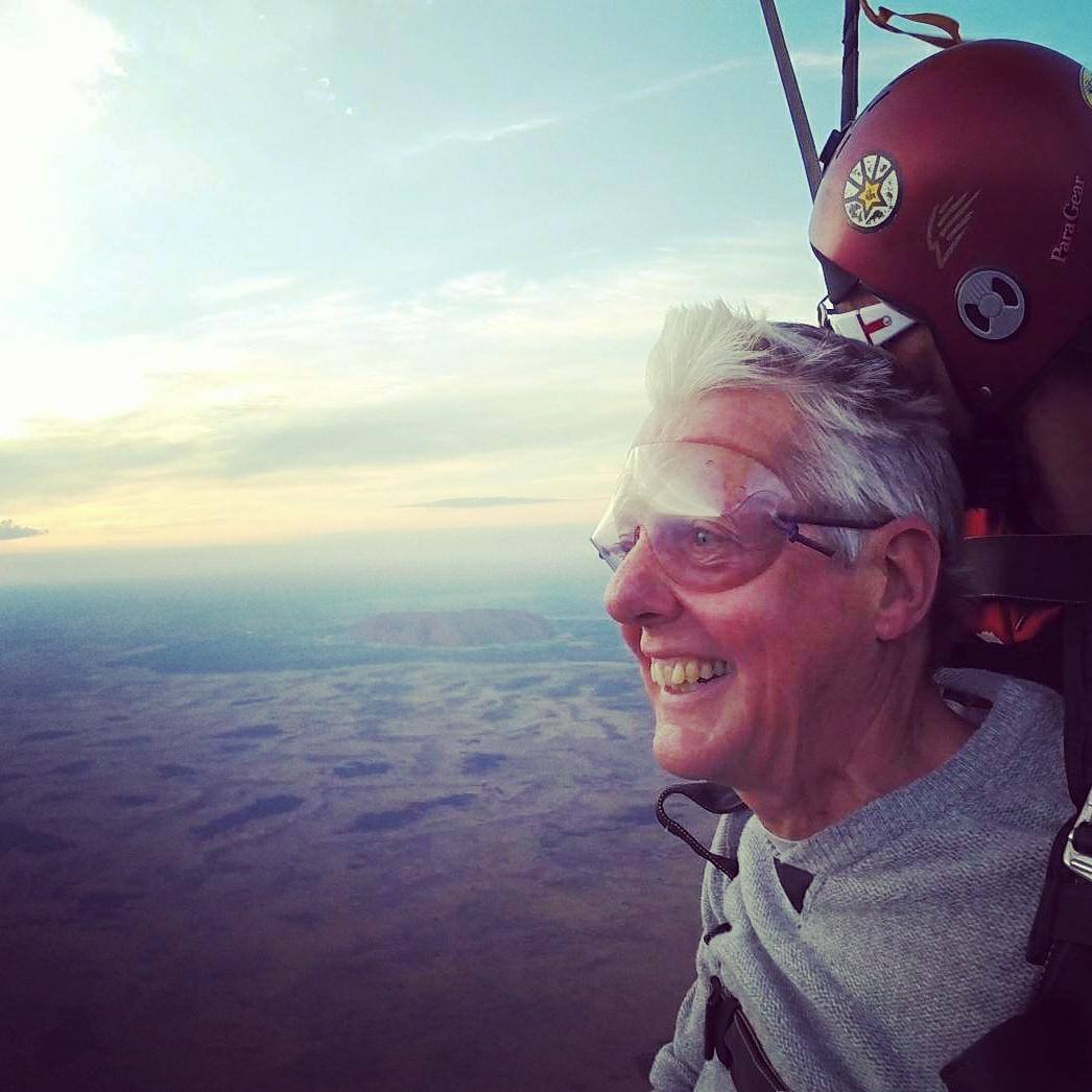 Sibbern and his wife didn't tell the kids when they went skydiving! Surprise :) <a href="/SkydiveUluru/">Skydive Uluru</a> #redcentreNT #NTaustralia