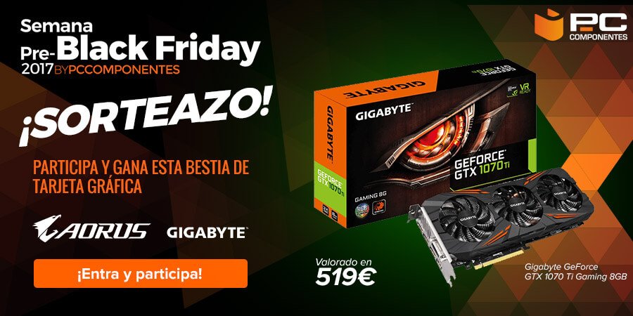 pccomponentes's tweet photo. SUPER SORTEAZO! Comenta con #PcComponentesGigabytePreBF y sigue a PcComponentes y @aorus_es y muy importante ➡️ rellena tus datos en el formulario que aparece en la sección concurso aquí ➡️➡️ https://t.co/6FvfYUTSDF  Un RT a topeeee! 😎 PREMIAZO! https://t.co/mDky7LQCy3