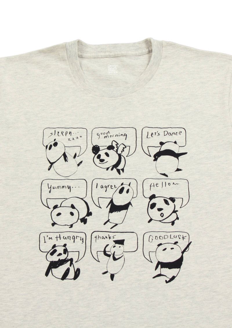 グラニフ ゆる く描かれた脱力系 ツイッターパンダ がオンラインショップ限定発売中 思い思いにつぶやくパンダがとってもキュート 着やすいカラーで２色展開 グラニフ T Co Fhw6nekiud