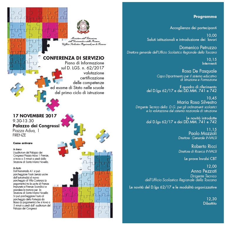 #ValutazioneIciclo
Programma della Conferenza del 17 novembre 2017