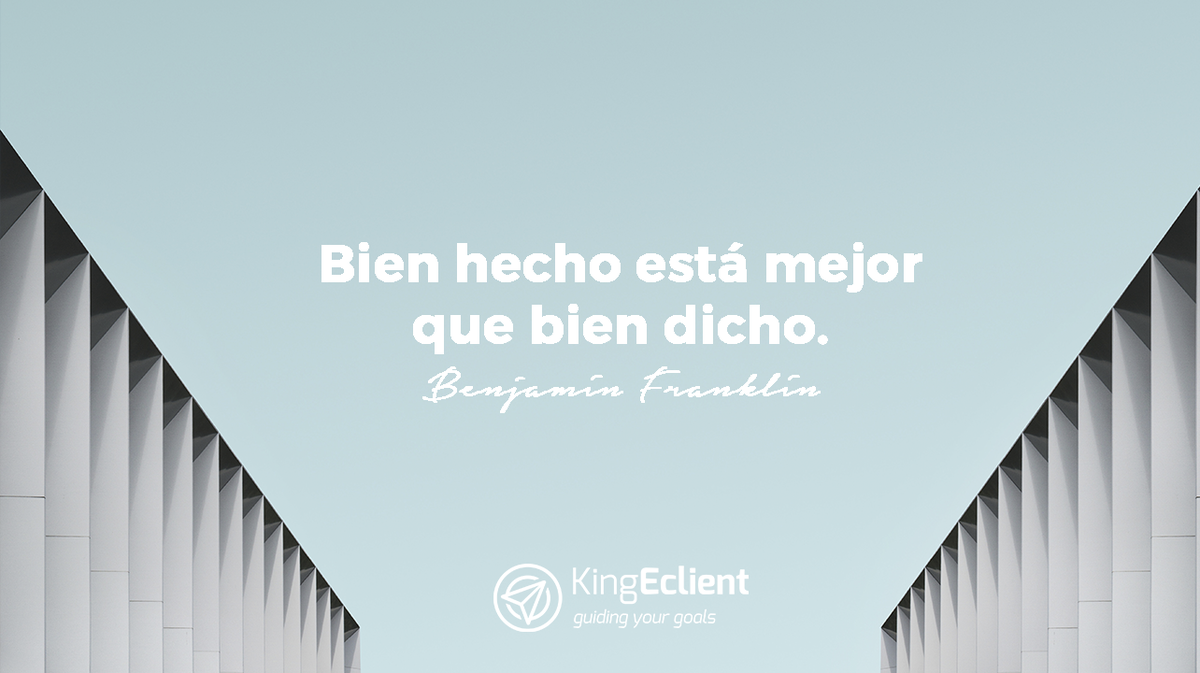 KingEclient's tweet photo. Cerramos la semana con esta reflexión de Benjamin Franklin y, como siempre, ¡#FelizViernes! 

#KECreativity  #Inspiracion #FraseDelDia https://t.co/Iy0ycWmxml