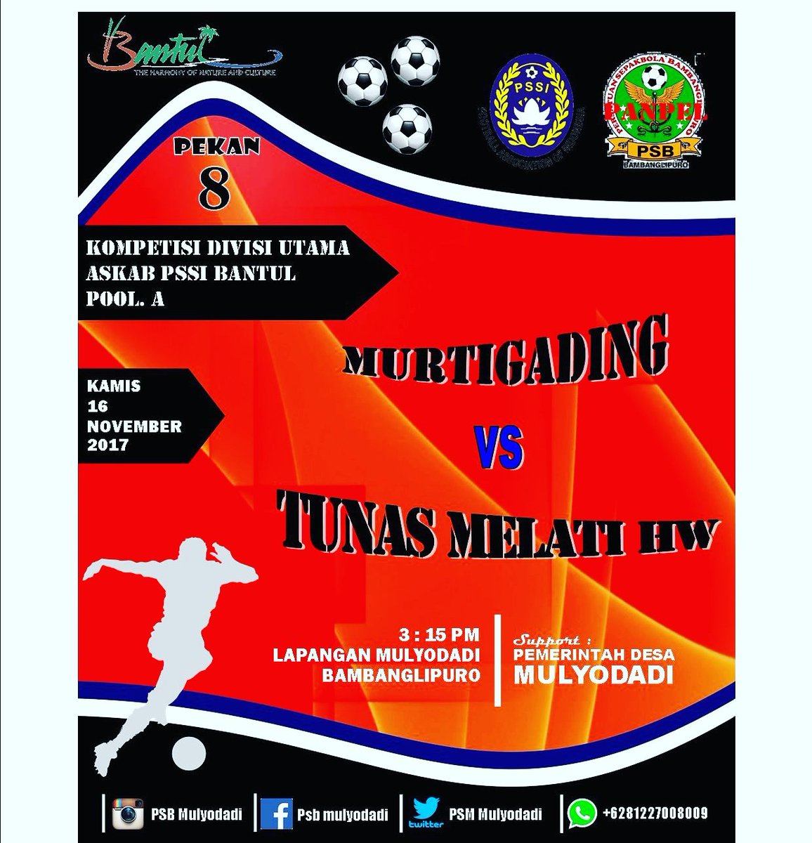 FC_PSB's tweet photo. Kompetisi Divisi Utama 
Askab PSSI Bantul
POOL.A
#lapanganmulyodadi
@JelajahBantul @PSSI_Bantul @muhrobby1 @Taraphz https://t.co/xMqykyb2Ce