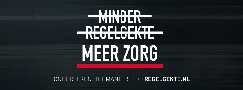 GGZ Nederland start campagne Minder Regelgekte Meer Zorg. Lees meer op bit.ly/2A3QV3V en teken het manifest op regelgekte.nl