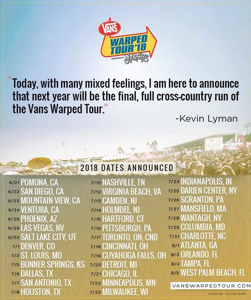 sounds_emo's tweet photo. @VansWarpedTour just announced the dates for final, full cross-country run of the #VansWarpedTour. 
I'm not crying, you are! https://t.co/8l99eg63oY