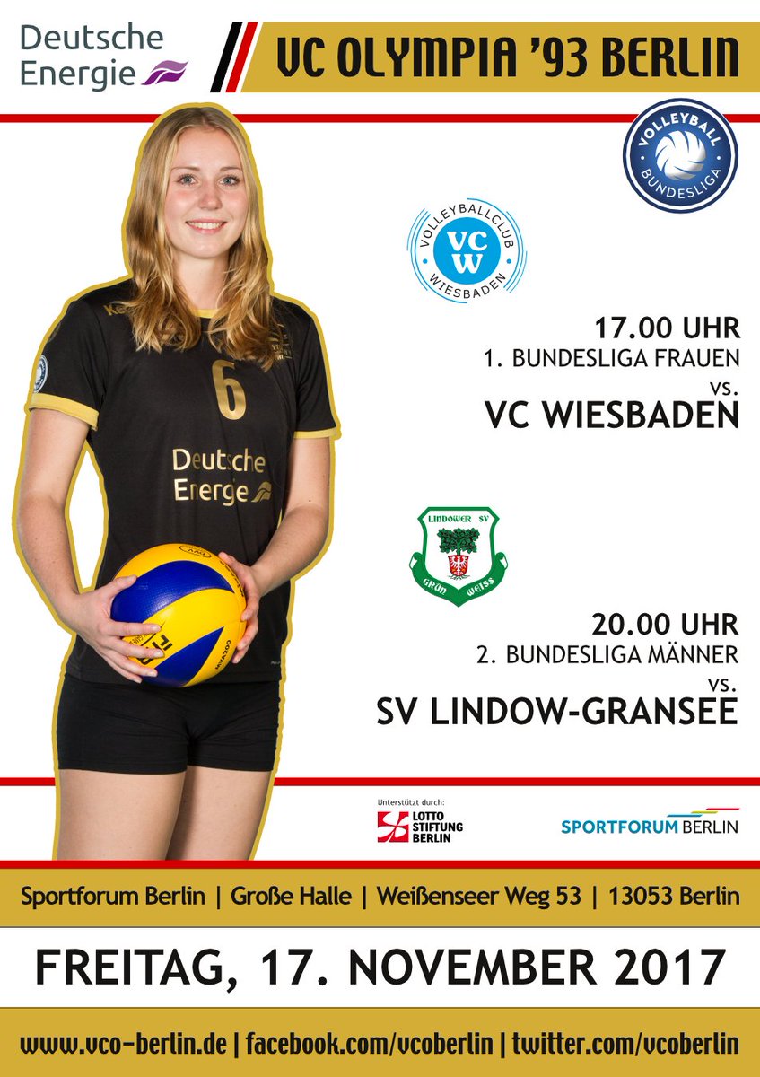 Morgen Abend gibt es wieder feinsten Nachwuchsvolleyball am Bundesstützpunkt Berlin live in der <a href="/VOLLEYBALL_BL/">Volleyball Bundesliga</a> zu erleben!
<a href="/volcanos_berlin/">VolCanOs Berlin</a> seid Ihr dabei? 🏐🏐🏐
