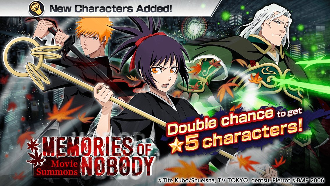 Bleach Brave Souls Movie Summons Memories Of Nobody Is Here Your Chance To Get 5 Senna Ichigo And Ganryu T Co Iqnexdwhy0 Bravesouls T Co G56hxortcl Twitter