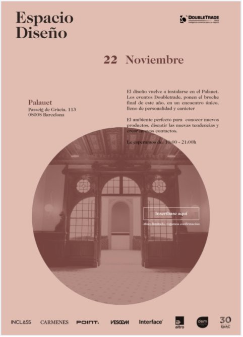 kits_interior's tweet photo. Doubletrade presentarà les últimes novetat en interiorisme a Barcelona, a l'emblemàtic edifici El Palauet! Kit's no ens ho perdrem! #kitsinteriorisme https://t.co/yO3nru6dGZ