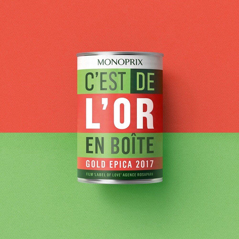 Gilfichteberg's tweet photo. GOLD aux @EpicaAwards pour notre beau film @Monoprix Joie ! #labeloflove #laitdrolelavie https://t.co/YR0fNKEk2C