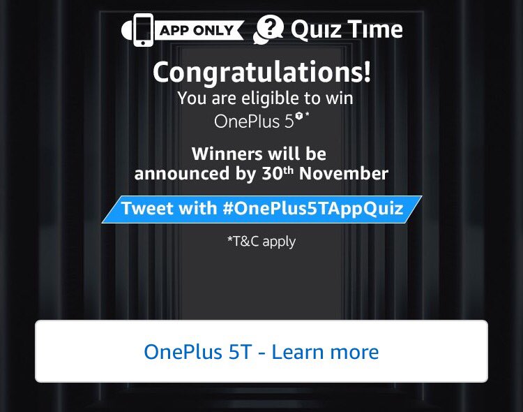 vineet1817's tweet image. #Oneplus5AppQuiz
