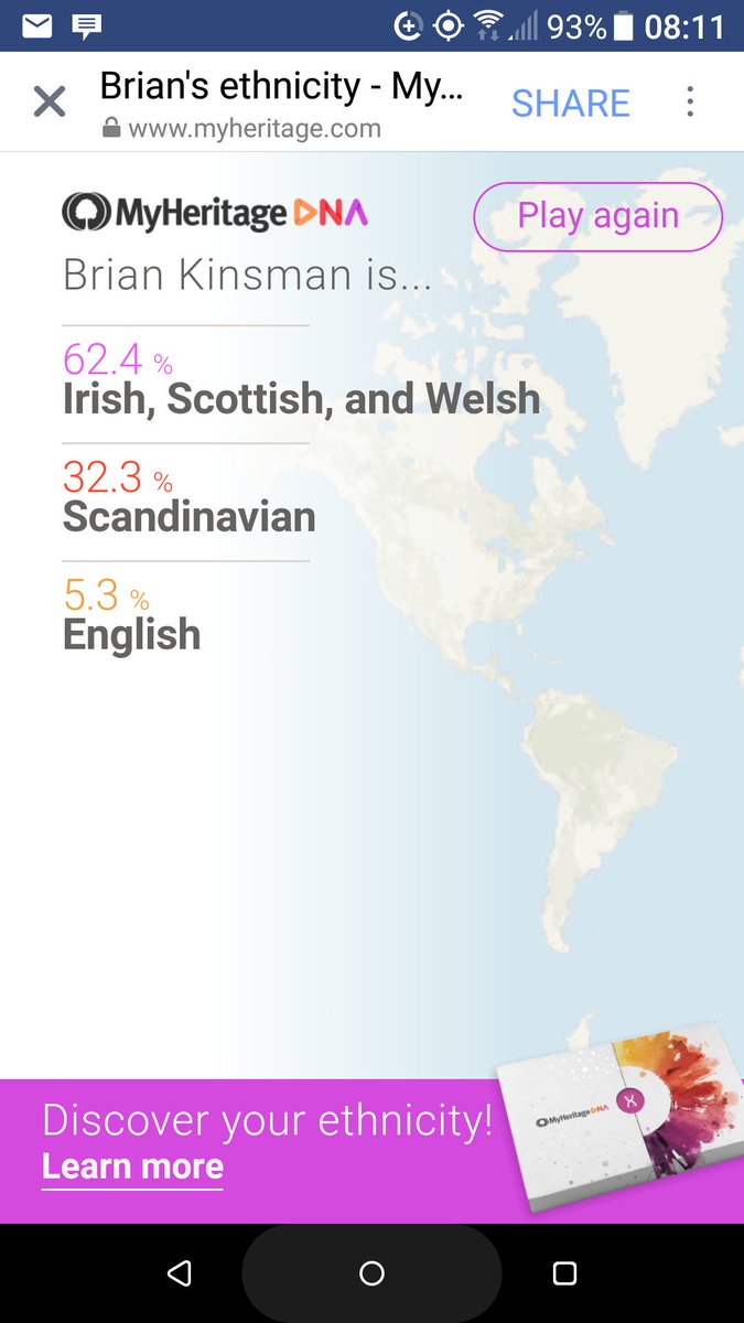 BKinsman1's tweet photo. #iamblend  turns out I am not as Scottish as I thought. 😱. https://t.co/33xdmkGE7r