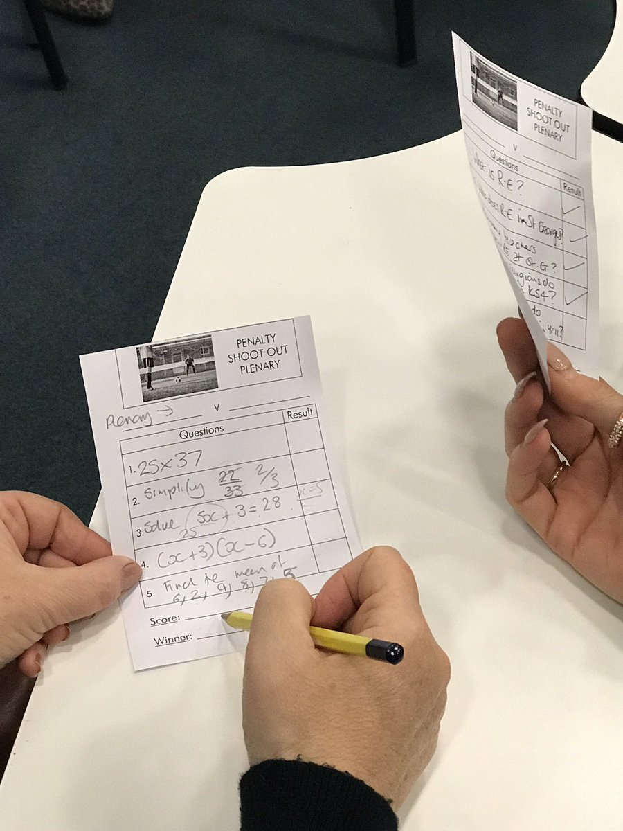 MissFallon_SG's tweet photo. 'Penalty shoot out plenary' in this week's good practice briefing. Great for engaging boys #removingbarriers #teamSG https://t.co/E0l8YMkmTq