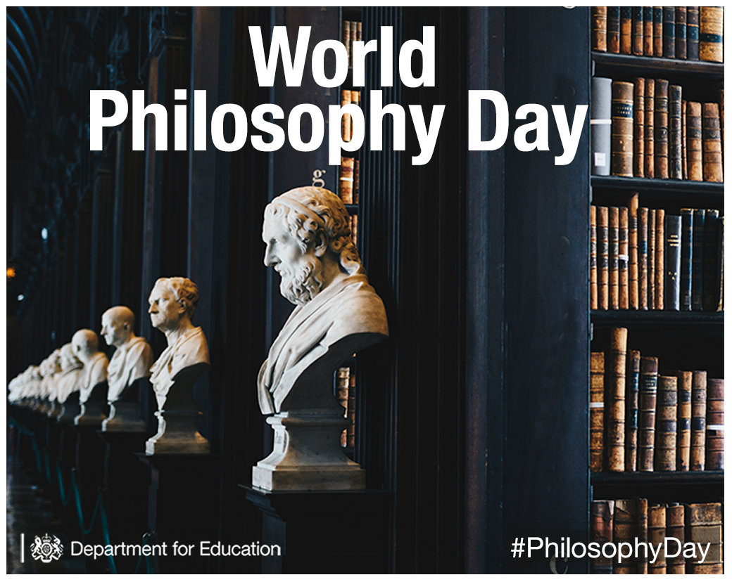 educationgovuk's tweet photo. Let's celebrate all great minds this World Philosophy day. #PhilosophyDay https://t.co/XT9OIOwWDp