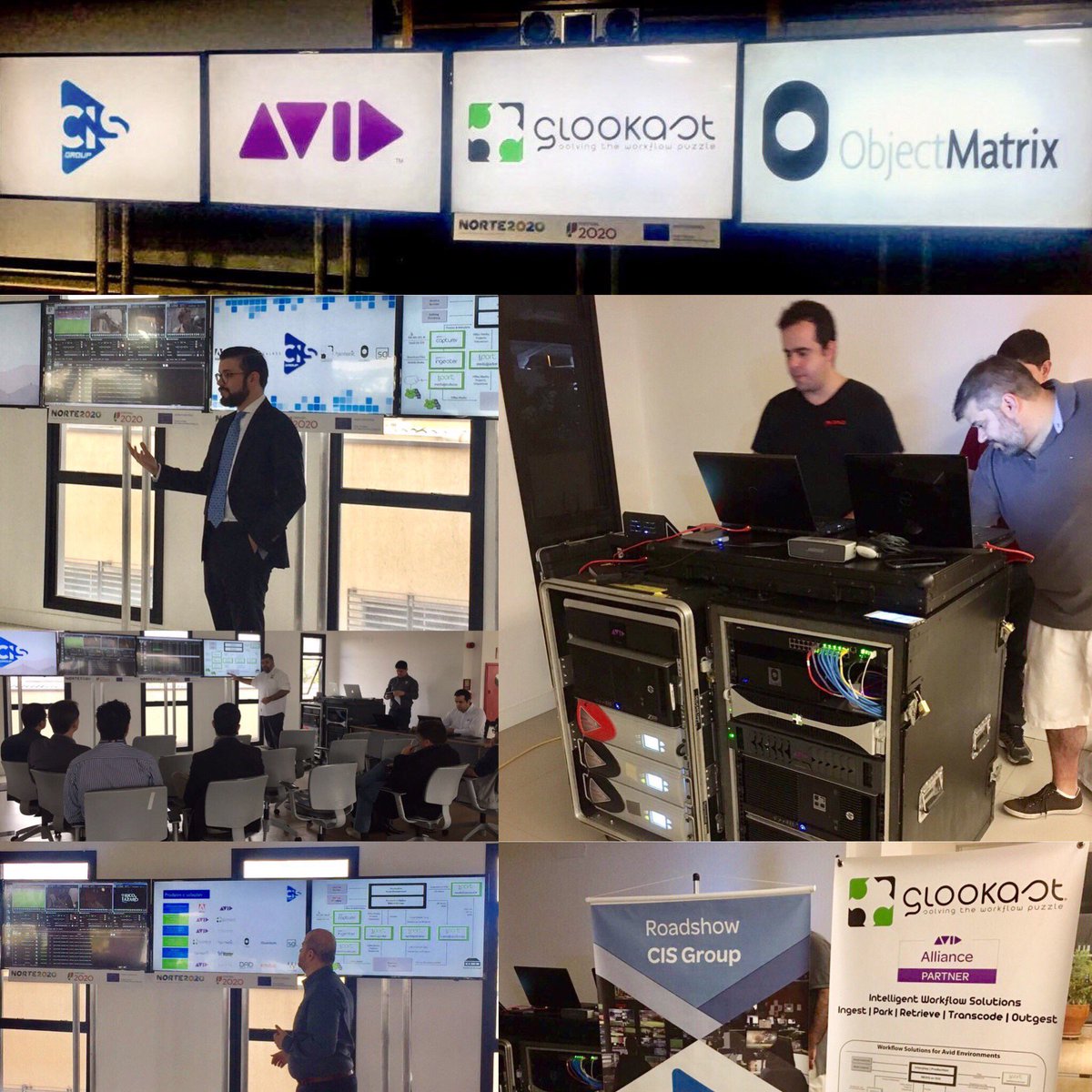 CISGRP's tweet photo. The 2017 #BrazilRoadshow is now over, and we've had an amazing time demoing our #BroadcastWorkflows & solutions to some great people! Big thanks to the partners who joined us - @GLOOKAST , @Avid #Avid & @Object_Matrix and to everyone who helped make this happen. See you in 2018! https://t.co/nu53nL2VqX