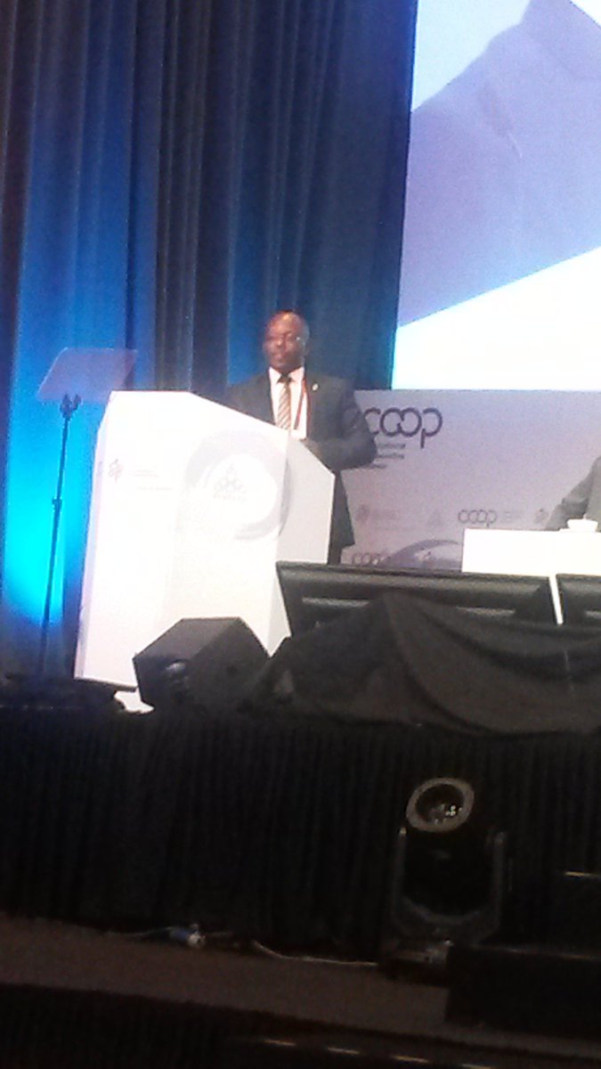 Ivan Asiimwe UCACGeneral secretary presenting a paper on Sustainable supply chains during the ICA Global conference in Kuala Lumpur Malaysia