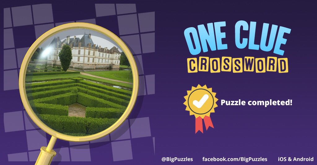 I completed a puzzle in One Clue Crossword. Play now for free!
onecluecrossword.com #OneClueCrossword