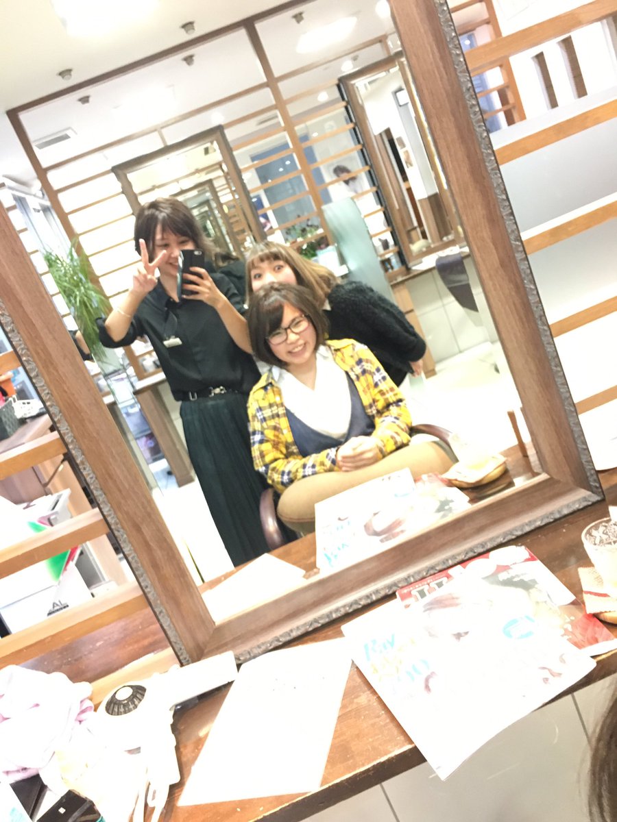 坂本 沙耶香 ゆるふわボブ 今日はスタッフの妹さんが来てくれました カットカラーパーマでゆるふわ女子へとチェンジっ٩ ᐛ و ヘアークリアー草加店 坂本