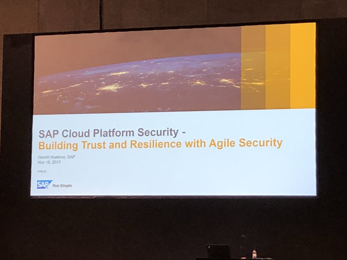 LSteenbergen's tweet photo. dont know why but still sounds a bit contradictionairy agile and security. I’m i old fashion??? #sapteched2017 https://t.co/35cSsIHzXV