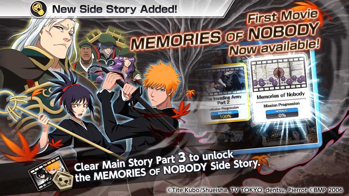 Bleach Brave Souls Relive The Story Of Memories Of Nobody In Bleach Brave Souls Get A New Accessory By Clearing The Story T Co Iqnexdwhy0 Bravesouls T Co Xcqur9xev9 Twitter