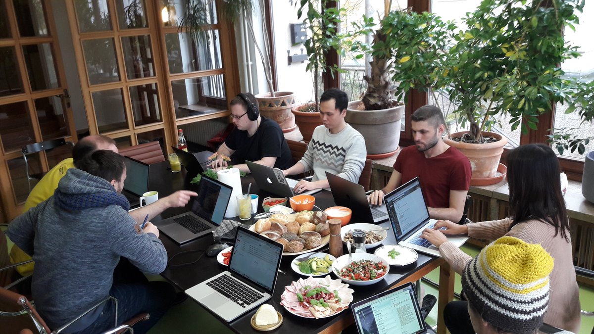 bloopark's tweet photo. #OpenUpgrade Hackday started in our office - we try to finish as much as possible modules today and tomorrow https://t.co/OQaYbAVfjH